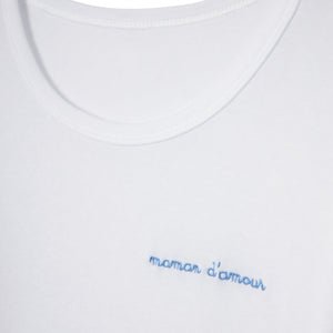 Tee-shirt Blanc Manches courtes personnalisable pour Maman d'Amour.